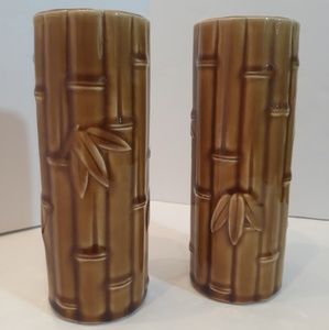 Vintage bamboo tiki mugs luau party bar